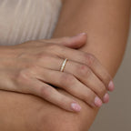 Evermore Diamond Band Silver 18K Gold Plated