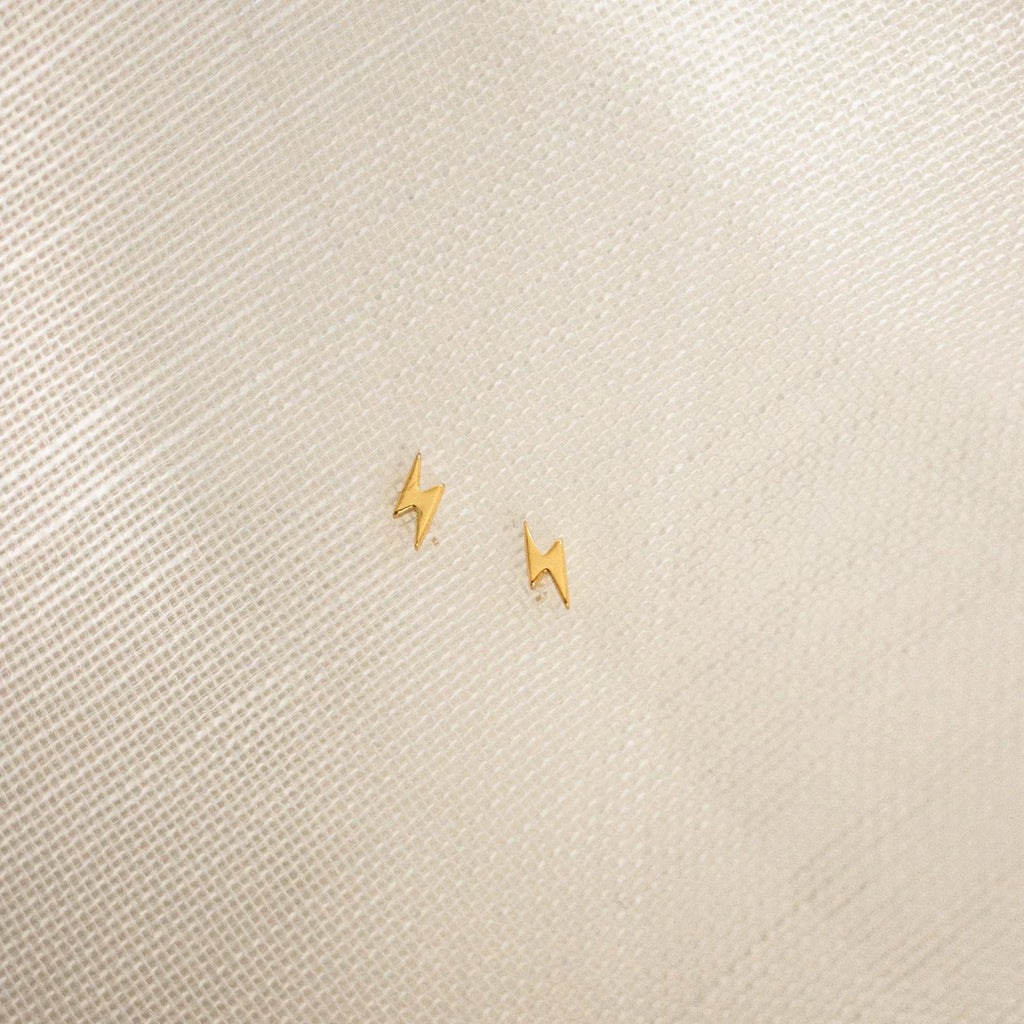 Dainty Bold Stud Earrings Silver 18K Gold Plated