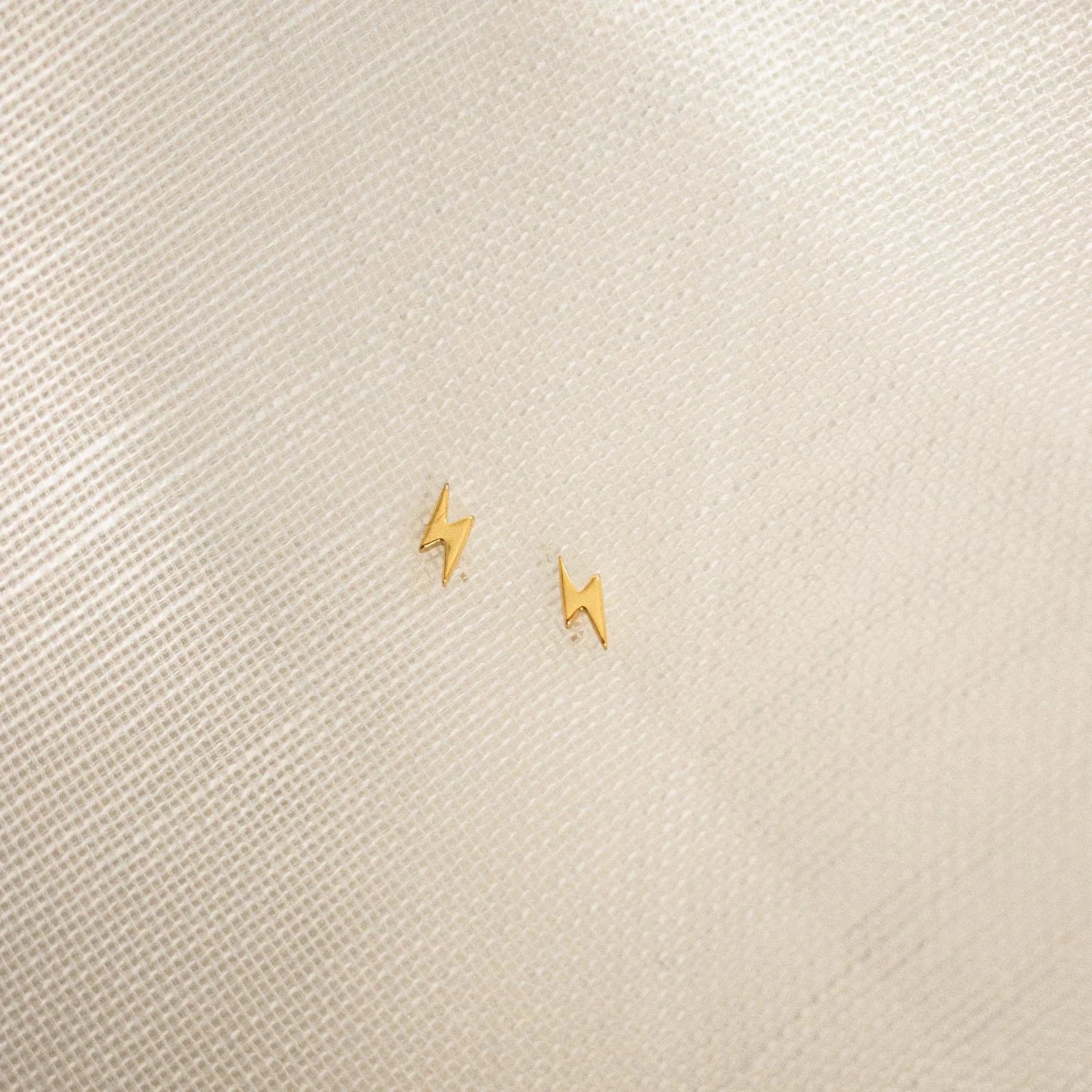 Dainty Bold Stud Earrings Silver 18K Gold Plated