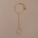 Sparkle Hand Chain Bracelet Silver 18K Gold Plated