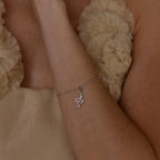 Diamond Snake Charm Silver 18K Gold Plated