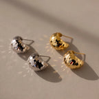 Bold Disco Earrings Silver 18K Gold Plated