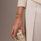 Diamond S-Link Tennis Bracelet Silver 18K Gold Plated