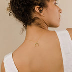 Crescent Moon Necklace Silver 18K Gold Plated
