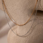 Satellite Necklace Silver 18K Gold Plated