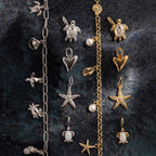 Dainty Shark Tooth Charm Silver 18K Gold Plated