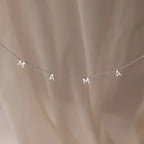 Mama Letter Necklace Silver 18K Gold Plated