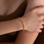 Strap Bracelet Silver 18K Gold Plated