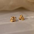 Love Knot Studs Silver 18K Gold Plated