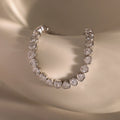 Diamond Heart Tennis Bracelet Silver 18K Gold Plated