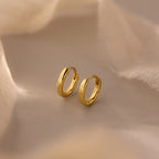 7mm Dainty Huggies Silver 18K Gold Plated