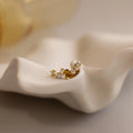 Diamond Flat Back Stud Set Silver 18K Gold Plated