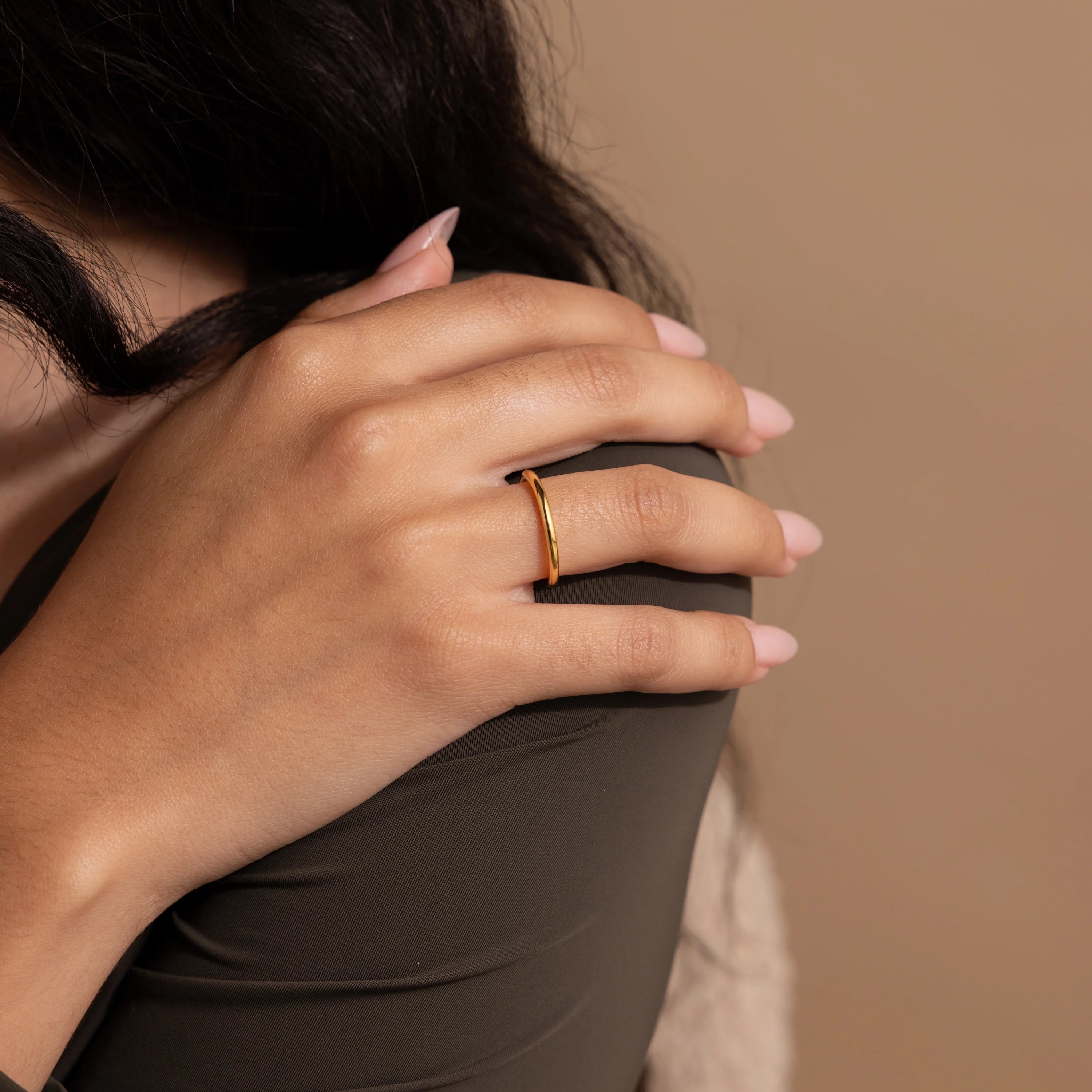 Minimal Stacking Ring Silver 18K Gold Plated