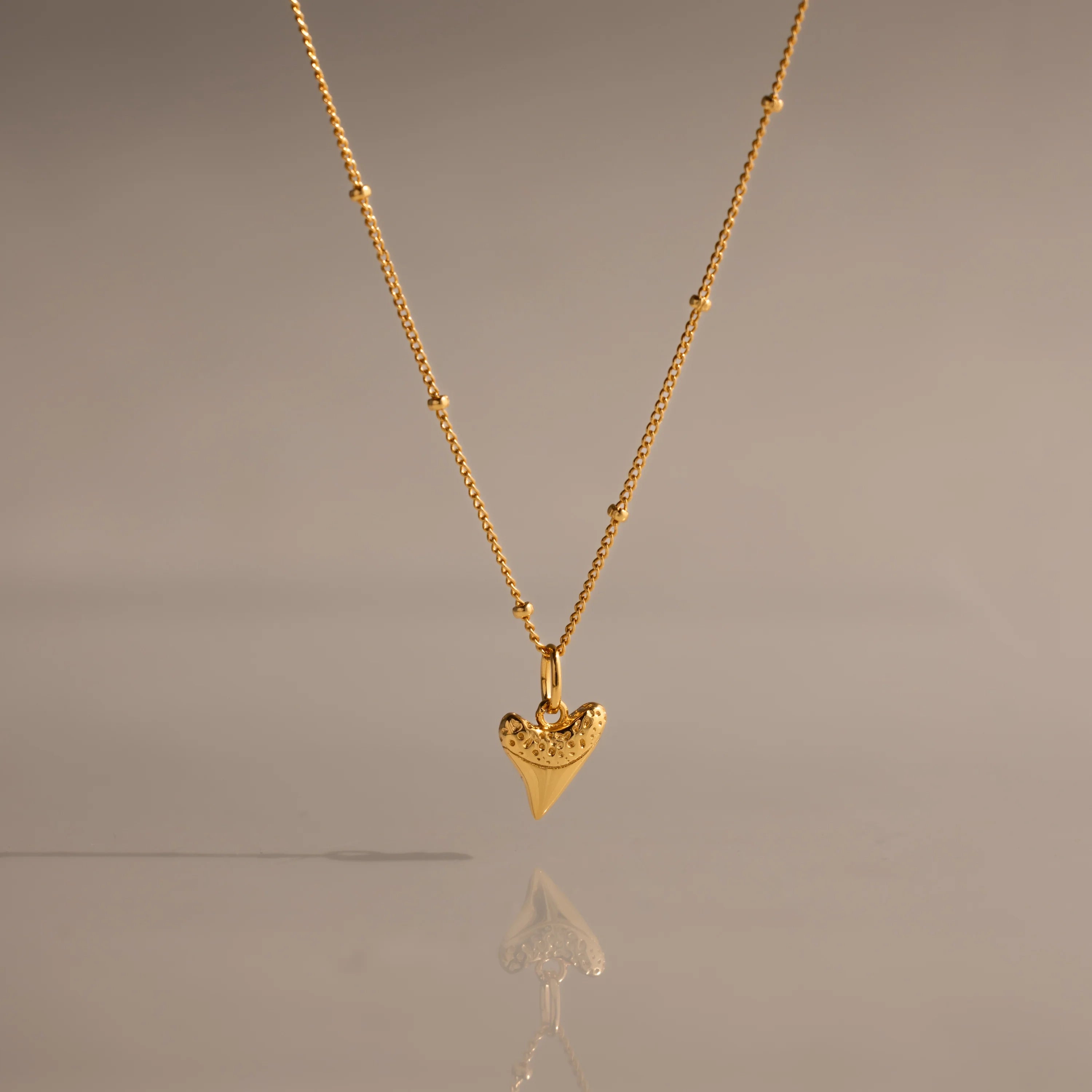 Shark Tooth Necklace Silver 18K Gold Plated