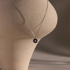Diamonds Onyx Star Pendant Necklace Silver 18K Gold Plated