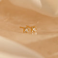 Daydreamer Diamond Studs Silver 18K Gold Plated