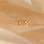 Daydreamer Diamond Studs Silver 18K Gold Plated