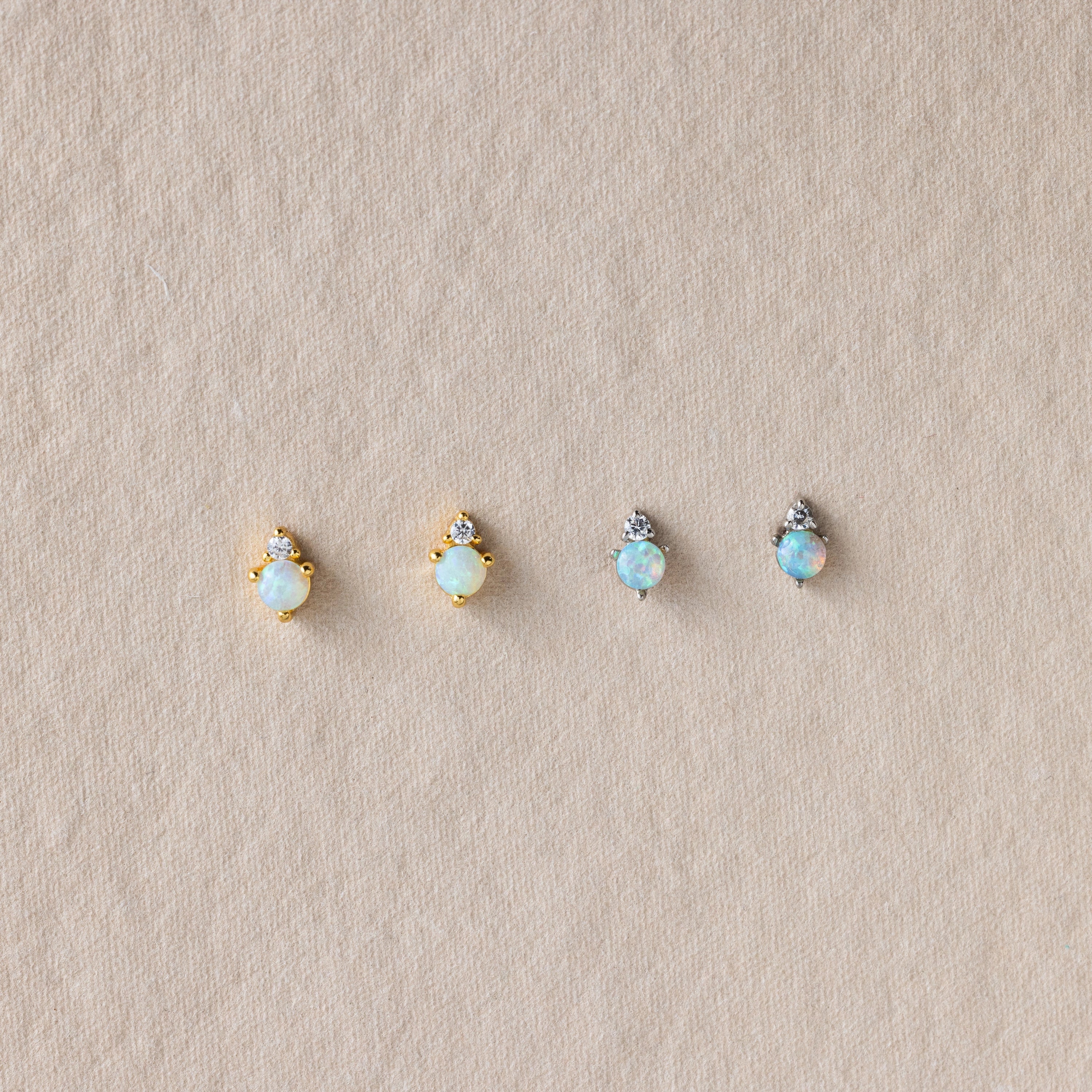 Raindrop Emerald Studs Silver 18K Gold Plated