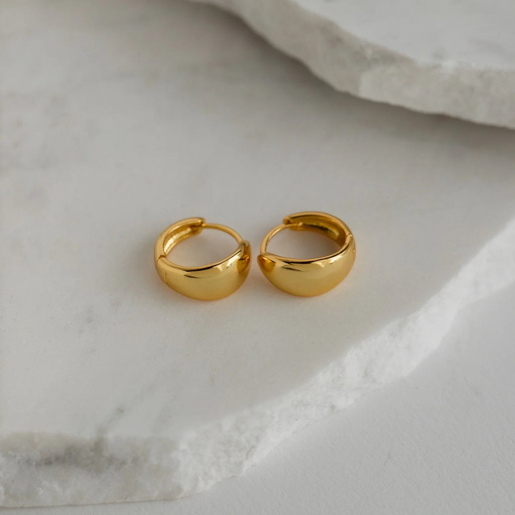 Olivia Hoops Silver 18K Gold Plated