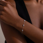 Mini Lily Diamond Bracelet Silver 18K Gold Plated