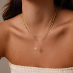 Celestial Sun Necklace Silver 18K Gold Plated