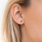 Noir Diamond Studs Silver 18K Gold Plated