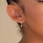 Raine Opal Dagger Huggies Silver 18K Gold Plated