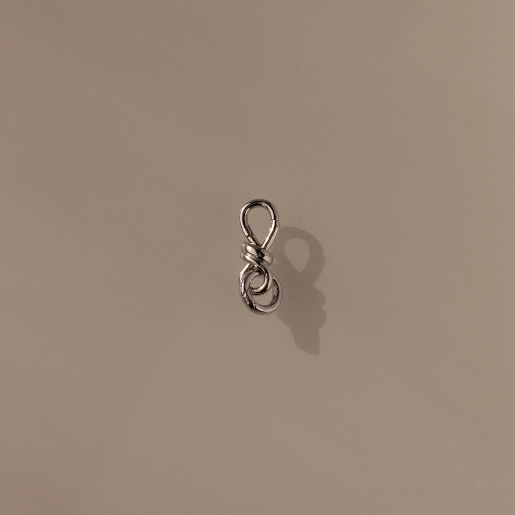 Knot Charm Clasp Silver 18K Gold Plated