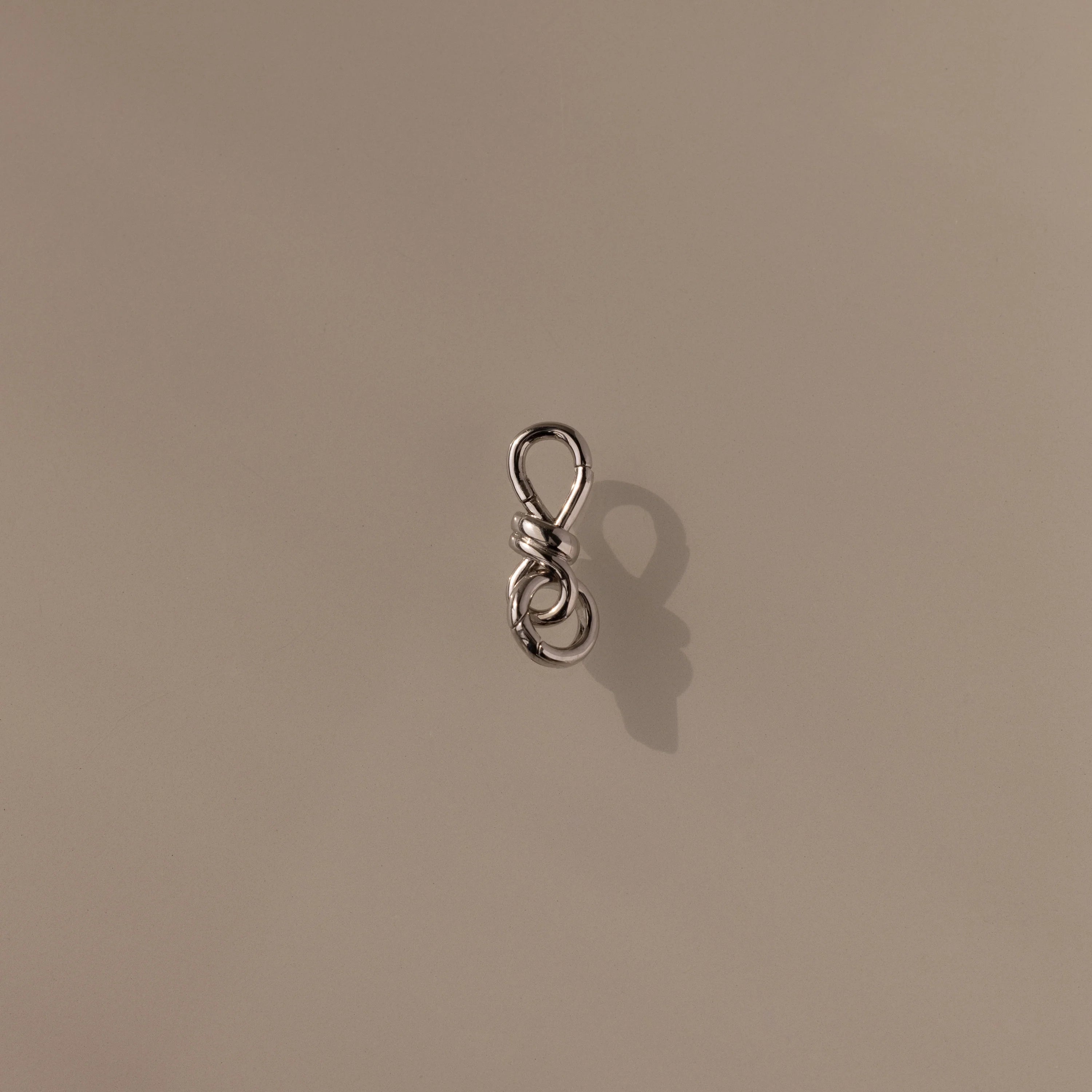 Knot Charm Clasp Silver 18K Gold Plated