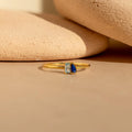 Toi et Moi Birthstone Ring Silver 18K Gold Plated