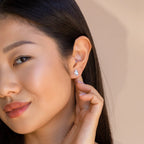 Unicorn Enamel Covered Studs Silver 18K Gold Plated