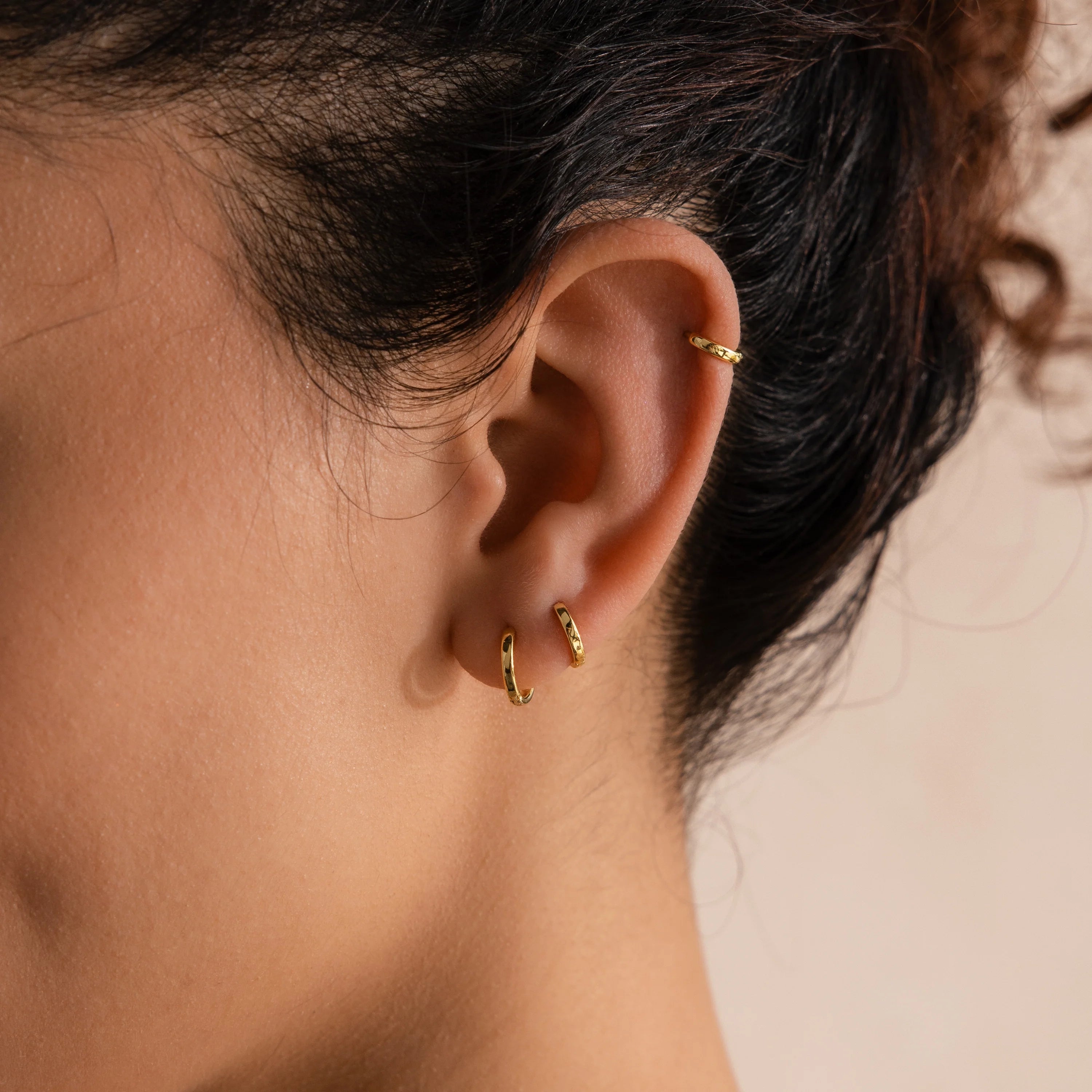 Dainty Huggies Silver 18K Gold Plated