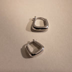 Bold Geometric Hoops Silver 18K Gold Plated