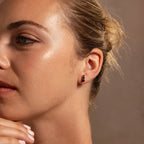 Sapphire Ombre Flatback Studs Silver 18K Gold Plated