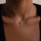 Linked Pendant Necklace Silver 18K Gold Plated