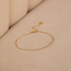 Micro Rolo Chain Anklet Silver 18K Gold Plated
