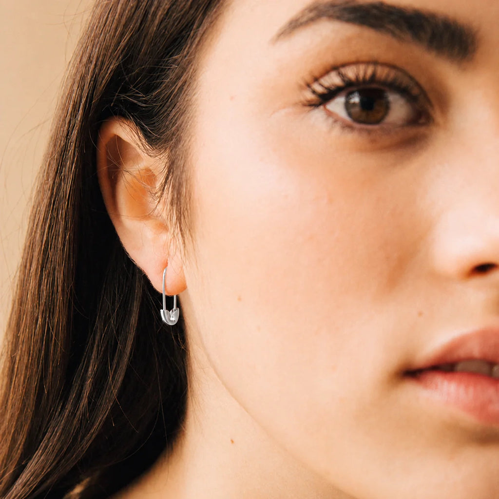 Ava Minimalist Safety Pin Earrings