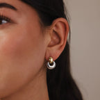 Eclipse Dome Studs  Silver 18K Gold Plated