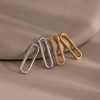Multipurpose Pave Link Clasp Set Silver 18K Gold Plated
