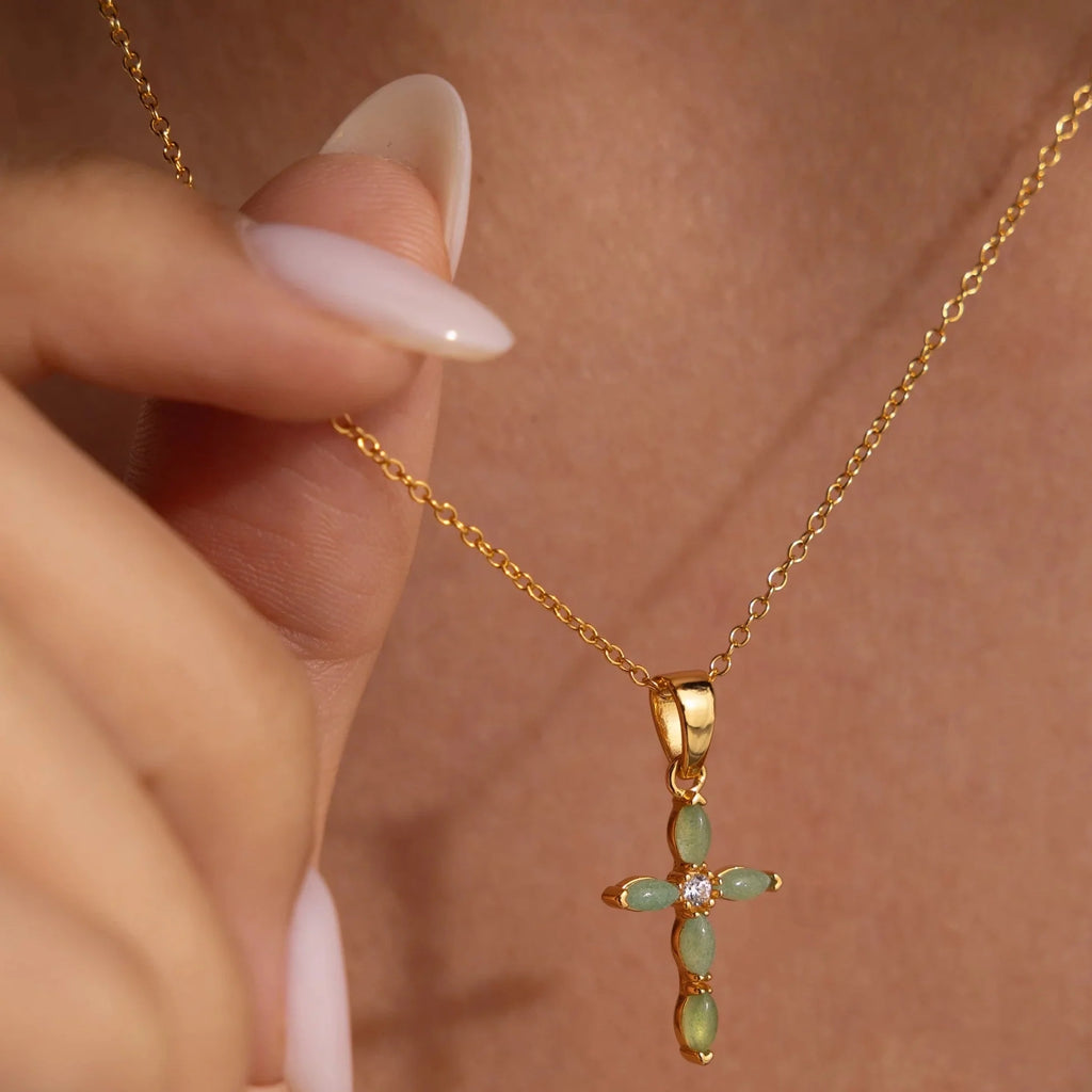 Serenity Jade Cross Necklace