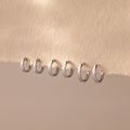 Dainty Huggies Set Silver 18K Gold Plated