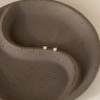 Raindrop Pearl Onyx Studs Silver 18K Gold Plated