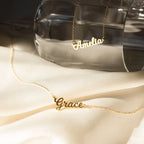Mellow Name Necklace Silver 18K Gold Plated