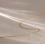 Dainty Paperclip Necklace Silver 18K Gold Plated