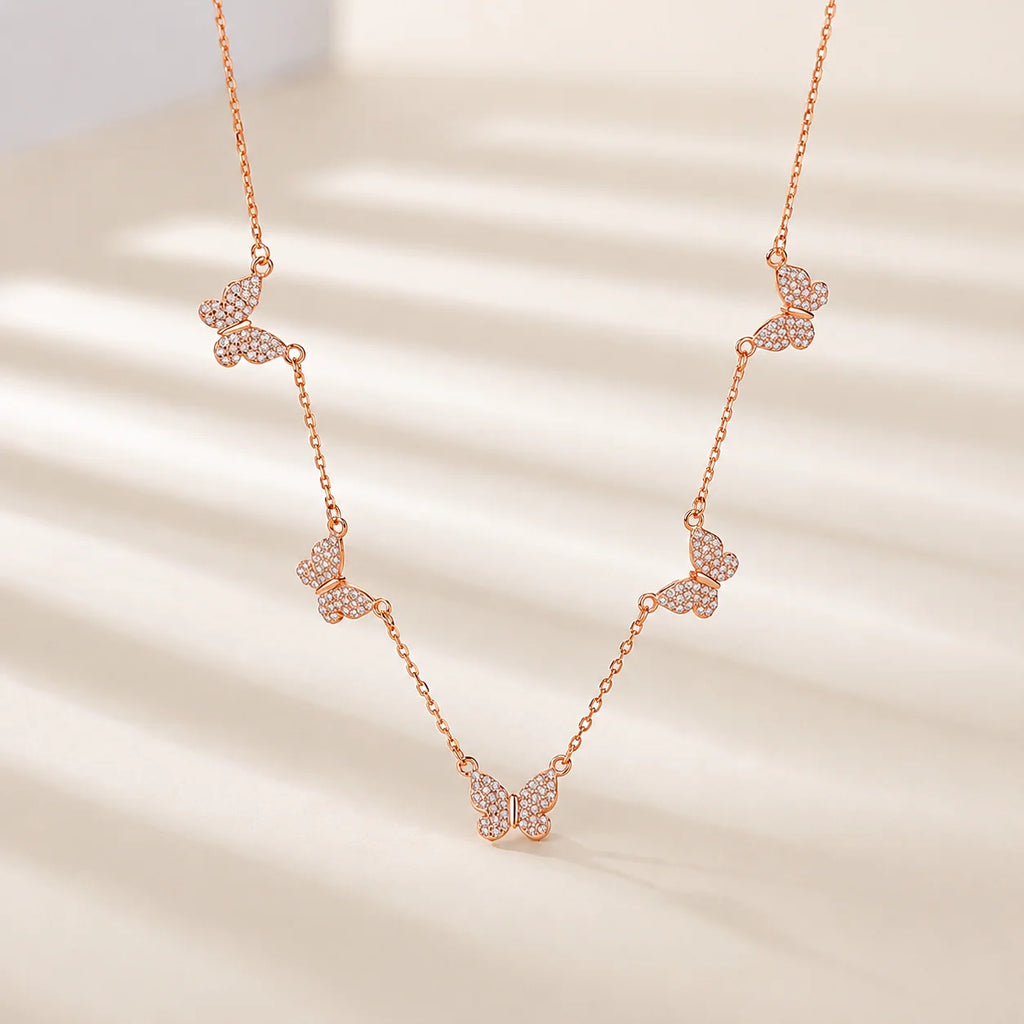 Pave Butterfly Necklace