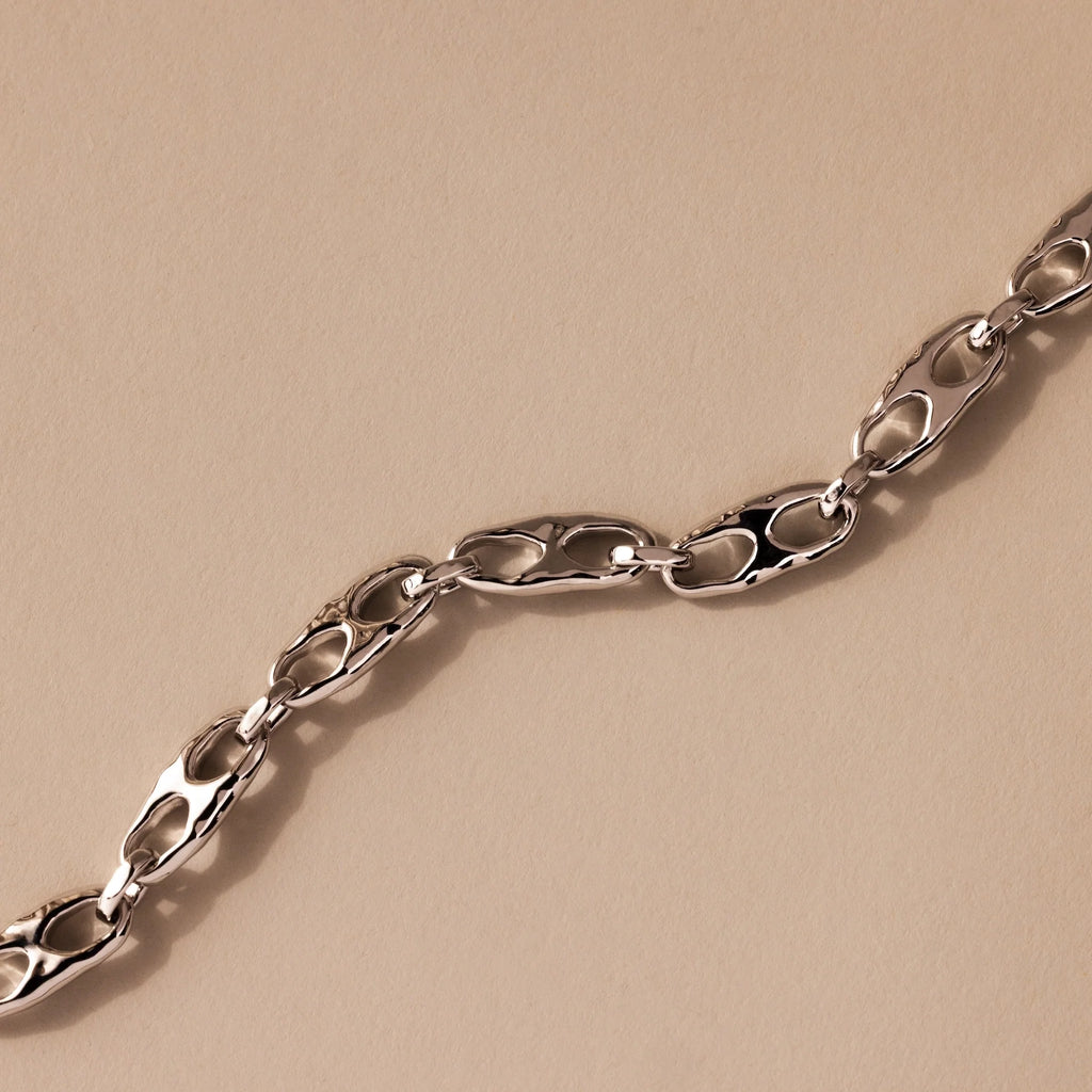 Organic Mariner Chain Bracelet Silver 18K Gold Plated