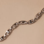 Organic Mariner Chain Bracelet Silver 18K Gold Plated