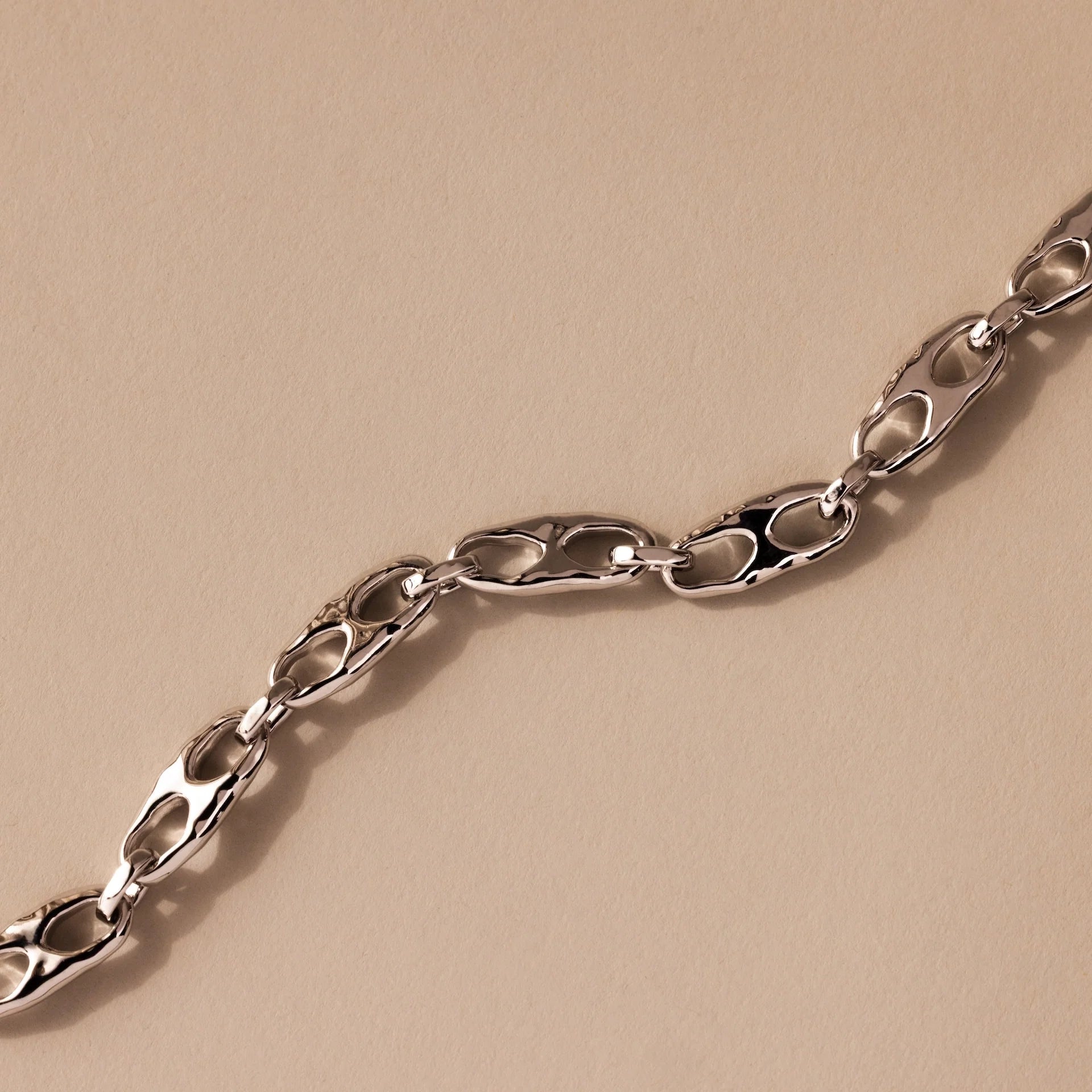 Organic Mariner Chain Bracelet Silver 18K Gold Plated