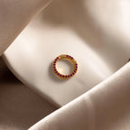 Pave  Emerald Charm Clip Silver 18K Gold Plated