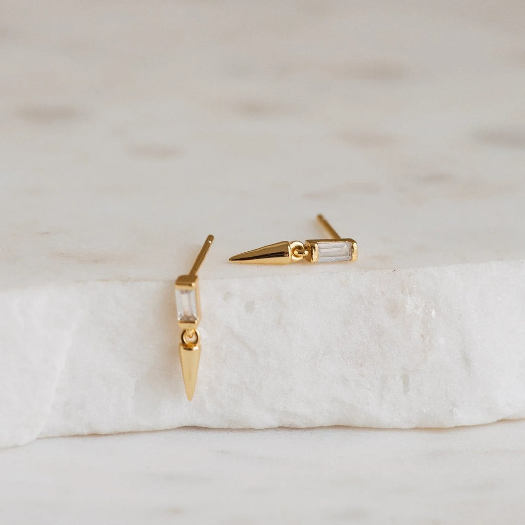 Wren Spike Studs Silver 18K Gold Plated